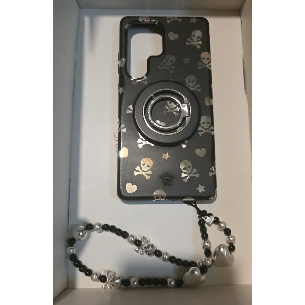 Chrome Skulls Samsung Galaxy S25 Ultra Mag Case Ring Strap Velvet Caviar USED